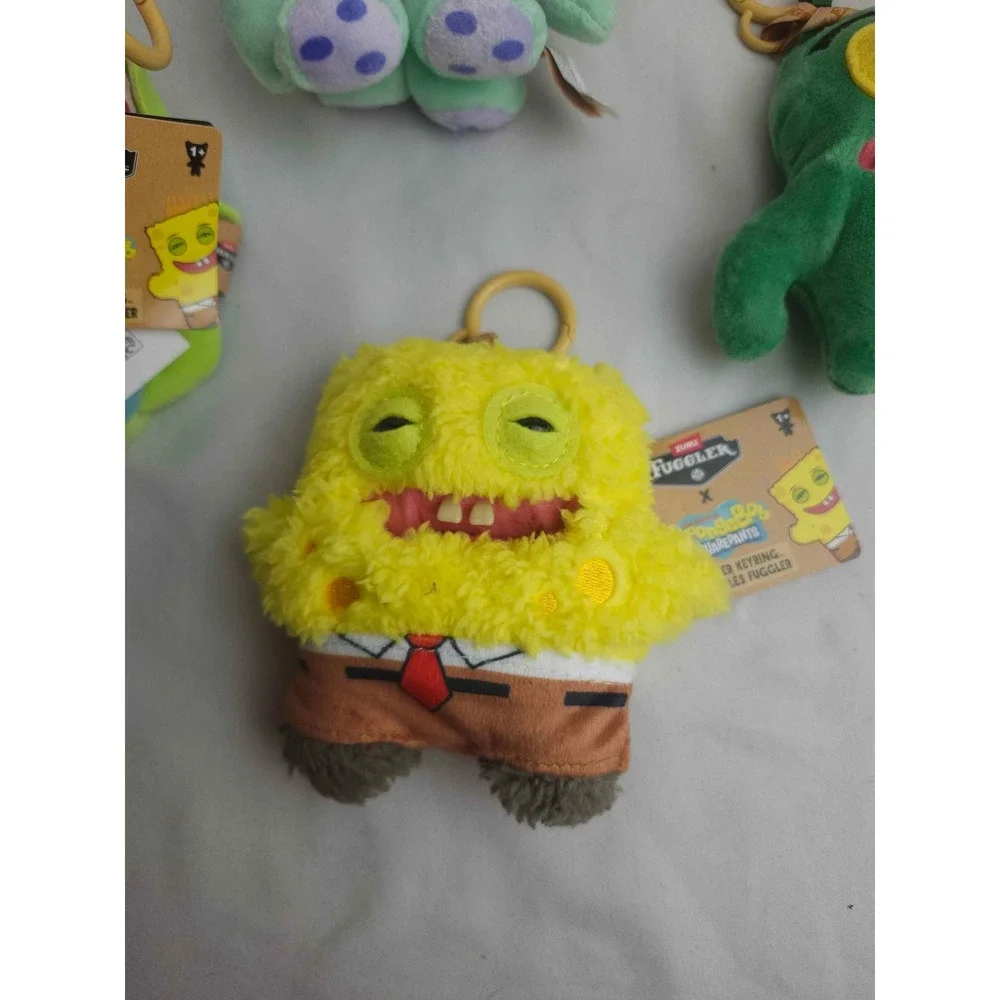 Zuru Fuggler x SpongeBob SquarePants Plush Keyring Lot 5 SpongeBob Patrick Gary